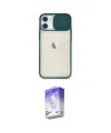 ieg™ iPhone 11 Kılıf Vadi Çizgi - Siyah Bilvis 5in1 3D Magic Cam Ekran Koruyucu