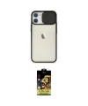 ieg™ iPhone 11 Kılıf Vadi Çizgi - Siyah Buffer Cam Ekran Koruyucu