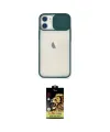 ieg™ iPhone 11 Kılıf Vadi Çizgi - Siyah Buffer Cam Ekran Koruyucu