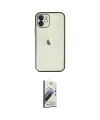 ieg™ iPhone 11 Kılıf Vadi Minimal - Siyah Bilvis 3D Mat Cam Ekran Koruyucu