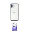 ieg™ iPhone 11 Kılıf Vadi Minimal - Siyah Bilvis 5in1 5D Magic Hayalet Cam Ekran Koruyucu