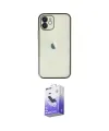 ieg™ iPhone 11 Kılıf Vadi Minimal - Siyah Bilvis 5in1 5D Magic Hayalet Cam Ekran Koruyucu