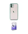 ieg™ iPhone 11 Kılıf Vadi Minimal - Siyah Bilvis 5in1 5D Magic Hayalet Cam Ekran Koruyucu