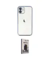ieg™ iPhone 11 Kılıf Vadi Minimal - Siyah Bilvis Hayalet Cam Ekran Koruyucu