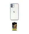 ieg™ iPhone 11 Kılıf Vadi Minimal - Siyah Buffer Cam Ekran Koruyucu
