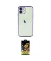 ieg™ iPhone 11 Kılıf Vadi Minimal - Siyah Buffer Cam Ekran Koruyucu
