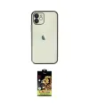 ieg™ iPhone 11 Kılıf Vadi Minimal - Siyah Buffer Cam Ekran Koruyucu