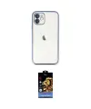 ieg™ iPhone 11 Kılıf Vadi Minimal - Siyah Buffer Hayalet Cam Ekran Koruyucu