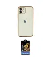 ieg™ iPhone 11 Kılıf Vadi Minimal - Siyah Buffer Hayalet Cam Ekran Koruyucu