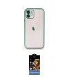 ieg™ iPhone 11 Kılıf Vadi Minimal - Siyah Buffer Hayalet Cam Ekran Koruyucu