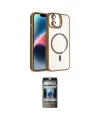 ieg™ iPhone 11 Kılıf Yadigar Asil Koleksiyonu - Siyah 34D Hayalet Izgaralı Cam