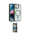 ieg™ iPhone 11 Kılıf Yadigar Asil Koleksiyonu - Siyah 34D Hayalet Izgaralı Cam