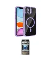 ieg™ iPhone 11 Kılıf Yadigar Asil Koleksiyonu - Siyah 34D Hayalet Izgaralı Cam