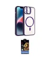 ieg™ iPhone 11 Kılıf Yadigar Asil Koleksiyonu - Siyah Buffer Hayalet Cam Ekran Koruyucu