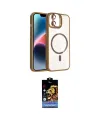 ieg™ iPhone 11 Kılıf Yadigar Asil Koleksiyonu - Siyah Buffer Hayalet Cam Ekran Koruyucu