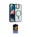 ieg™ iPhone 11 Kılıf Yadigar Asil Koleksiyonu - Siyah Buffer Hayalet Cam Ekran Koruyucu