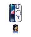 ieg™ iPhone 11 Kılıf Yadigar Asil Koleksiyonu - Siyah Buffer Hayalet Cam Ekran Koruyucu