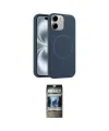 ieg™ iPhone 11 Kılıf Yankı Form Serisi - Siyah 34D Hayalet Izgaralı Cam