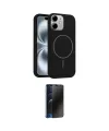 ieg™ iPhone 11 Kılıf Yankı Form Serisi - Siyah 3D Antistatik Hayalet Cam Ekran Koruyucu