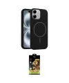 ieg™ iPhone 11 Kılıf Yankı Form Serisi - Siyah Buffer Cam Ekran Koruyucu