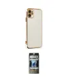 ieg™ iPhone 11 Kılıf Yankı Serisi - Siyah 34D Hayalet Izgaralı Cam