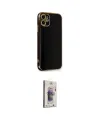 ieg™ iPhone 11 Kılıf Yankı Serisi - Siyah Bilvis 3D Cam Ekran Koruyucu