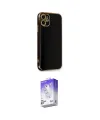 ieg™ iPhone 11 Kılıf Yankı Serisi - Siyah Bilvis 5in1 3D Magic Cam Ekran Koruyucu