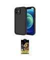 ieg™ iPhone 11 Kılıf Yankı Yansıma Özel Seri - Siyah Buffer Cam Ekran Koruyucu