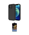 ieg™ iPhone 11 Kılıf Yankı Yansıma Özel Seri - Siyah Buffer Hayalet Cam Ekran Koruyucu