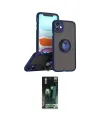 ieg™ iPhone 11 Kılıf Yörünge Çizgi - Şeffaf 360 Full Body Arka Koruyucu