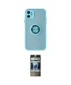ieg™ iPhone 11 Kılıf Yörünge Çizgi - Siyah 34D Hayalet Izgaralı Cam