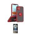 ieg™ iPhone 11 Kılıf Yörünge Çizgi - Siyah 34D Hayalet Izgaralı Cam
