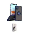 ieg™ iPhone 11 Kılıf Yörünge Çizgi - Siyah Bilvis 3D Mat Cam Ekran Koruyucu