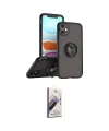 ieg™ iPhone 11 Kılıf Yörünge Çizgi - Siyah Bilvis 3D Mat Cam Ekran Koruyucu