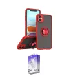 ieg™ iPhone 11 Kılıf Yörünge Çizgi - Siyah Bilvis 5in1 3D Magic Cam Ekran Koruyucu