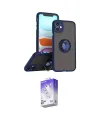 ieg™ iPhone 11 Kılıf Yörünge Çizgi - Siyah Bilvis 5in1 3D Magic Cam Ekran Koruyucu