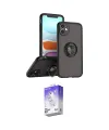 ieg™ iPhone 11 Kılıf Yörünge Çizgi - Siyah Bilvis 5in1 3D Magic Cam Ekran Koruyucu