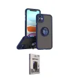 ieg™ iPhone 11 Kılıf Yörünge Çizgi - Siyah Bilvis Hayalet Cam Ekran Koruyucu