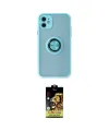 ieg™ iPhone 11 Kılıf Yörünge Çizgi - Siyah Buffer Cam Ekran Koruyucu