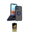 ieg™ iPhone 11 Kılıf Yörünge Çizgi - Siyah Buffer Cam Ekran Koruyucu