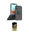 ieg™ iPhone 11 Kılıf Yörünge Çizgi - Siyah Buffer Cam Ekran Koruyucu