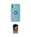 ieg™ iPhone 11 Kılıf Yörünge Çizgi - Siyah Buffer Hayalet Cam Ekran Koruyucu