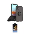 ieg™ iPhone 11 Kılıf Yörünge Çizgi - Siyah Buffer Hayalet Cam Ekran Koruyucu