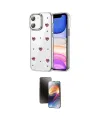 ieg™ iPhone 11 Kılıf Yörünge Form - Siyah 3D Antistatik Mat Seramik Nano Ekran Koruyucu