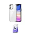 ieg™ iPhone 11 Kılıf Yörünge Form - Siyah Bilvis 5in1 5D Magic Hayalet Cam Ekran Koruyucu
