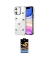 ieg™ iPhone 11 Kılıf Yörünge Form - Siyah Buffer Hayalet Cam Ekran Koruyucu