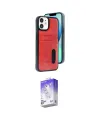ieg™ iPhone 11 Kılıf Yörünge Işık Serisi - Siyah Bilvis 5in1 3D Magic Cam Ekran Koruyucu