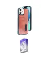 ieg™ iPhone 11 Kılıf Yörünge Işık Serisi - Siyah Bilvis 5in1 3D Magic Cam Ekran Koruyucu