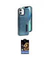 ieg™ iPhone 11 Kılıf Yörünge Işık Serisi - Siyah Buffer Hayalet Cam Ekran Koruyucu