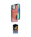ieg™ iPhone 11 Kılıf Yörünge Işık Serisi - Siyah Buffer Hayalet Cam Ekran Koruyucu